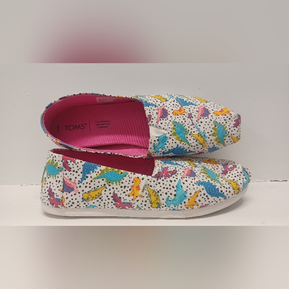 Toms Multicolor Dino Printed Flats